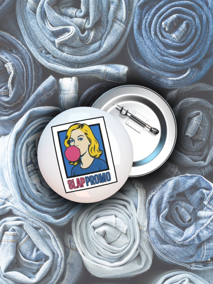 Slap Promo custom promotional button pin